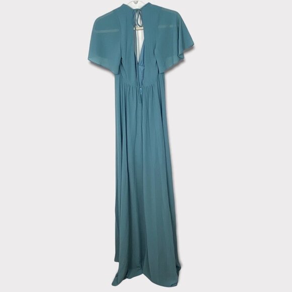 NWT Show Me Your MuMu‎ Maxi Dress Faye Flutter Blue Size XS New With Tags Boho - Picture 7 of 13
